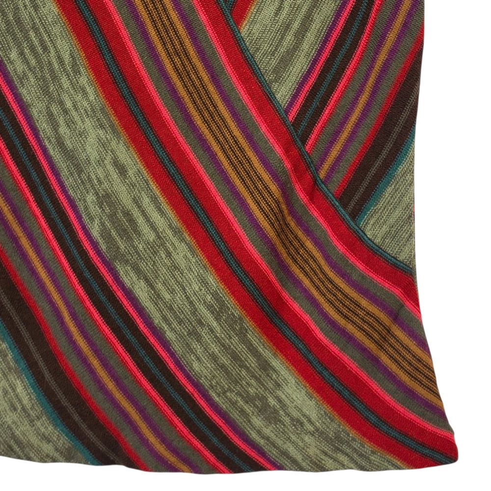 Chaps Colorful Striped Linen/Cotton Knit Wrap-Front Sleeveless Sweater Size L - Picture 5 of 13